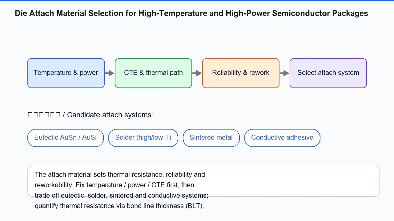 Die Attach Material Selection for High-Temperature and High-Power Semiconductor Packages