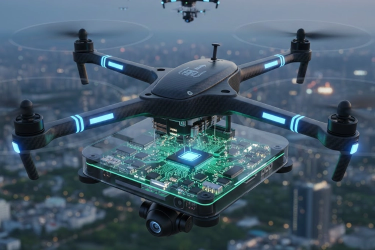 Bridging the Gap Balancing Compute Density and Payload Weight in AI-Driven Drones