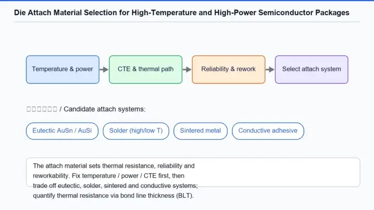 Die Attach Material Selection for High-Temperature and High-Power Semiconductor Packages