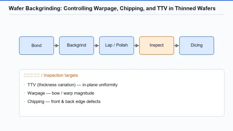 Wafer Backgrinding： Controlling Warpage, Chipping, and TTV in Thinned Wafers